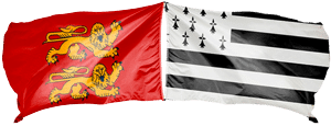 Drapeaux Normandie et Bretagne